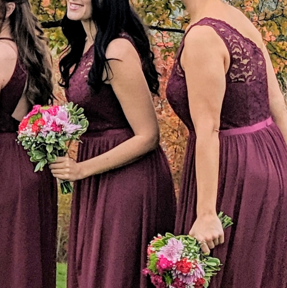 Davids Bridal Long One Shoulder Bridesmaid Dress